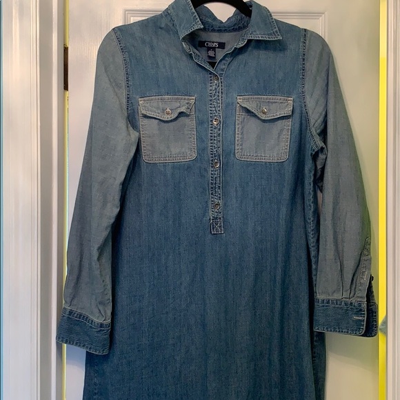 lauren denim shift dress